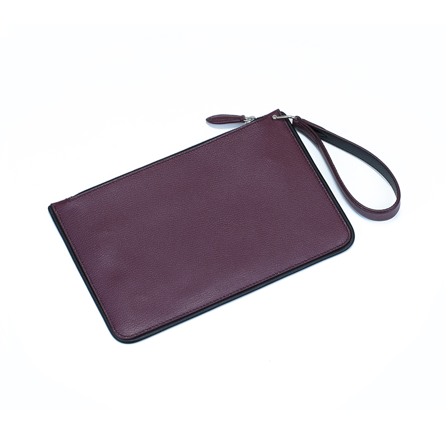 Armand Jany Adaline Burgundy-Black Clutch Bag