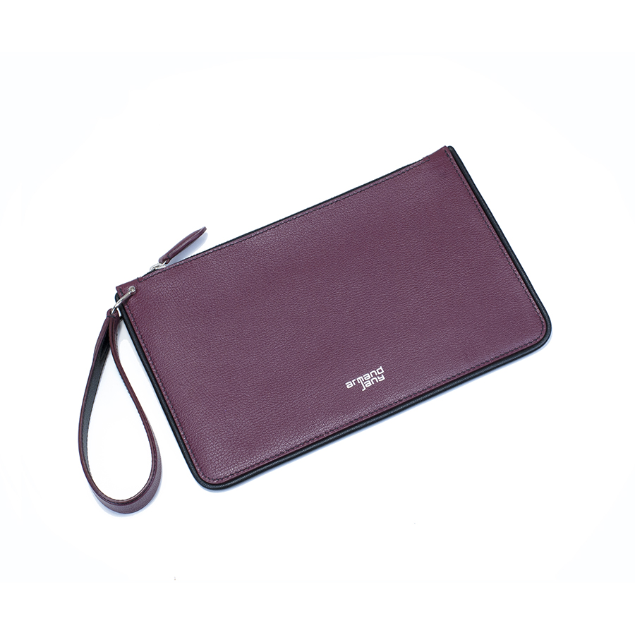 Armand Jany Adaline Burgundy-Black Clutch Bag