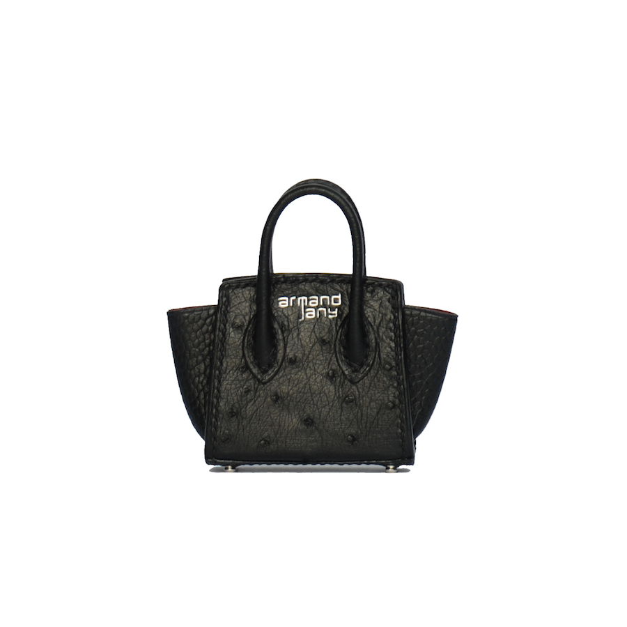 Armand Jany Trezor MiNi Black Ostrich Bag