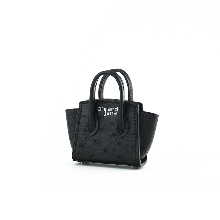 Armand Jany Trezor MiNi Black Ostrich Bag